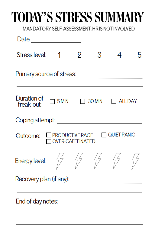 Proper Havoc Burnout Ledger - Stress Tracker
